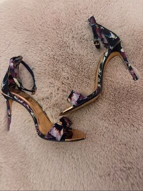 Ted Baker Floral Ankle-Strap Stiletto Sandals